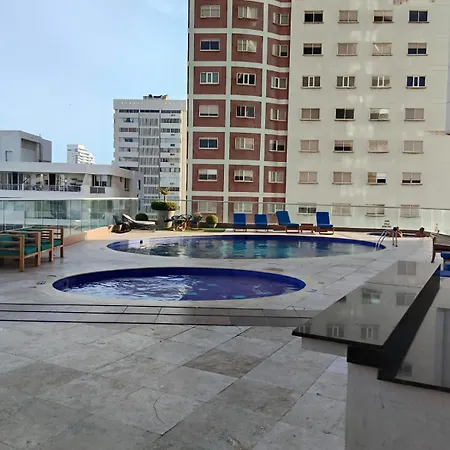 Departamento De Lujo Con Vista Al Mar En Bocagrande Apartamento *